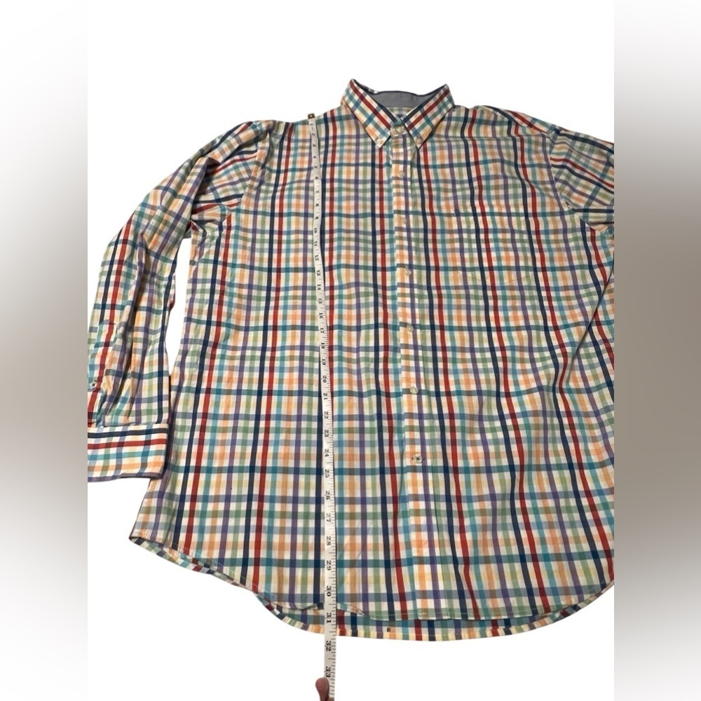IZOD men’s size XXL long sleeve plaid button down 100% cotton shirt - Picture 6 of 9